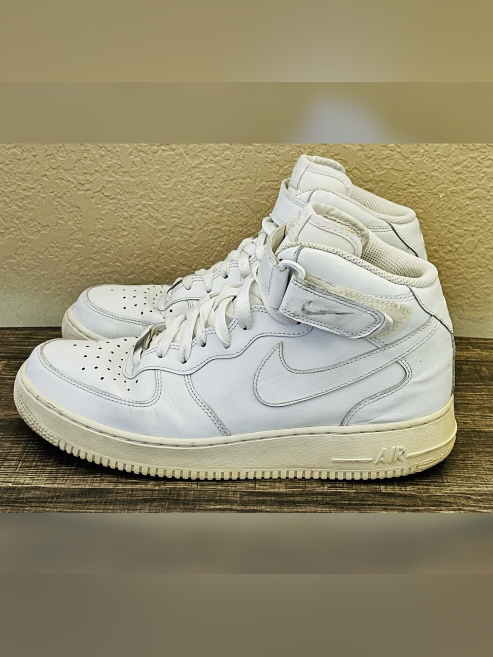 Nike Air Force 1 Mid 07' White Color Shoes Men's- 10